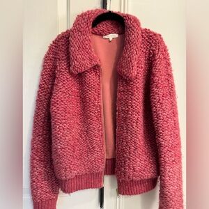 LoveShackFancy Pink Knit jacket Sweater coat